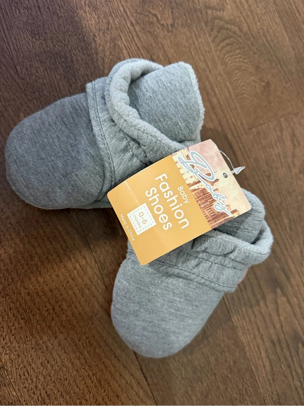 Baby Fashion Shoes - Gray Soft Slip-On Booties